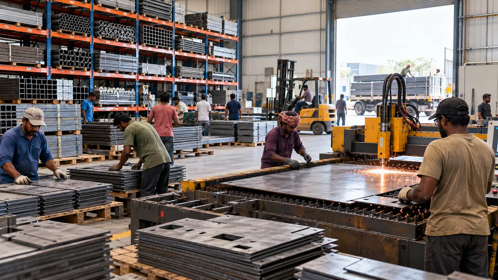 Home 40 Mech Tech warehouse and cutting area