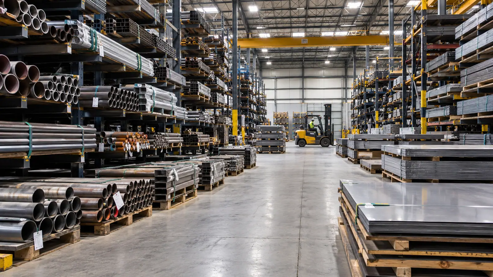 Home 26 Mech Tech warehouse racking with bars, tubes and plates